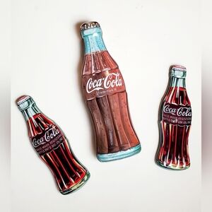 1996 Collectible Coca-Cola Coke Soda Pop Bottle Tin Storage Containers